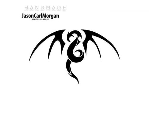 JCM® Iron On Applique Decal, Tribal Dragon Black