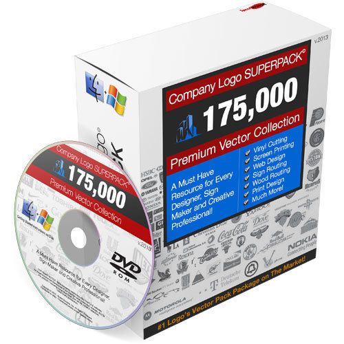 175,000 vector eps logos clipart: vinyl plotter + cutter, signs, clip art images for sale