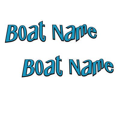Boat Lettering 6&#034; Custom Boat Name 2 Color Set What