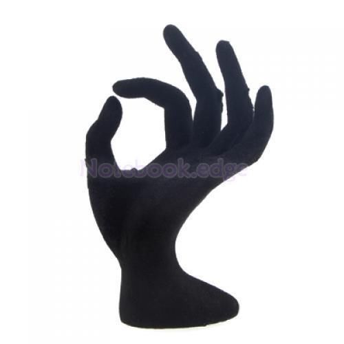 Velvet ok hand jewelry ring bracelet display stand holder showcase black gift for sale