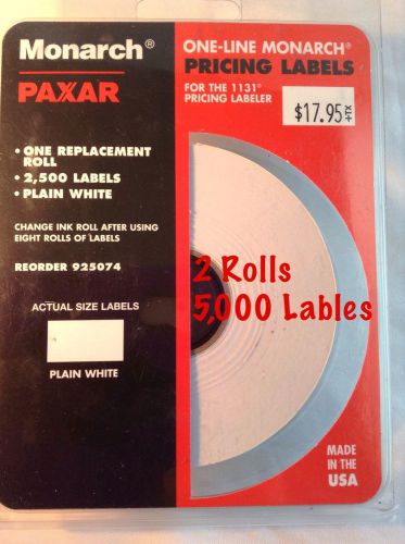 2 Rolls Genuine Monarch 1131 White Price Labels 925074