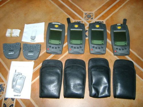 Lot of 4 symbol spt1800-zrg80400 palm 8mb spt 1800 barcode scanners for sale
