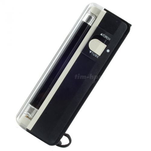 New black 2in1 handheld torch portable uv light bu money detector lamp pen tmpt for sale