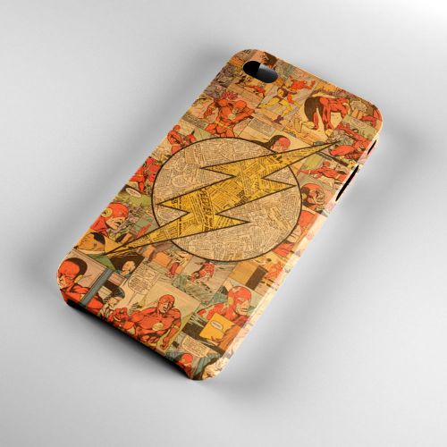 Flash Art Logo DC Avengers Marvel iPhone 4/4S/5/5S/5C/6/6Plus Case 3D Cover