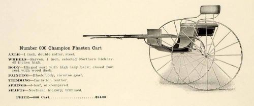 1912 ad antique champion phaeton horse cart no. 000 farm farming equipment lac2 for sale