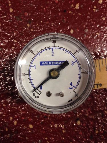 Wilkerson 60 Psi 4 Bar 1/4&#034; Air Or Steam Pressure Gauge RRP-95-230