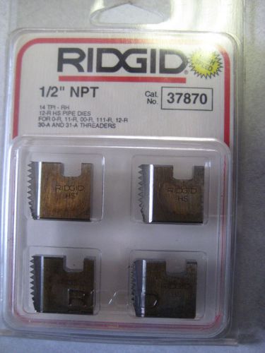 RIDGID 12R HS 111R THREADER PIPE DIES 1/2&#034; NPT NEW DIE SET 14 TPI-RH THREAD