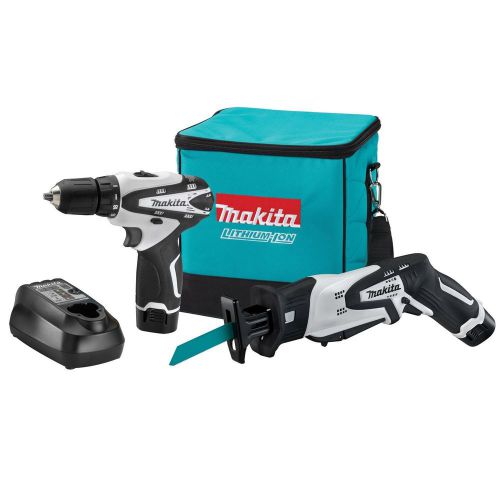 Makita LCT212W 12V max Lithium-Ion Cordless 2-Pc. Combo Kit FD02 Drill RJ01 Saw