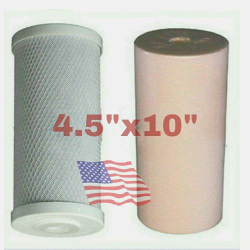 2 big blue water filter sediment/carbon block 4.5&#034; x 10&#034; ?usa seller? for sale