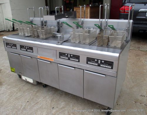 FRYMASTER GAS DEEP FRYER 4 BAYS, FILTRATION SYSTEM,  AUTO LIFT, DIGITAL CONTROL