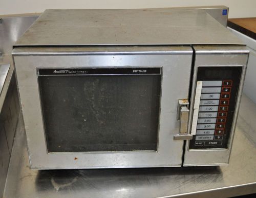 Heavy duty stainless steel amana radarange microwave rfs/8 ** needs repair** for sale