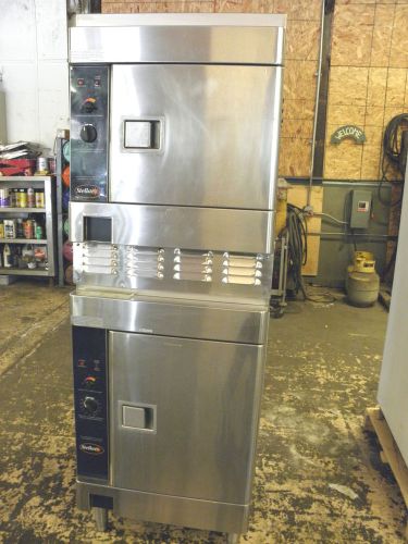 STELLAR SIRIUS NAT GAS 20 PAN BOILERLESS DOUBLE CONVECTION STEAMER FISH PASTA