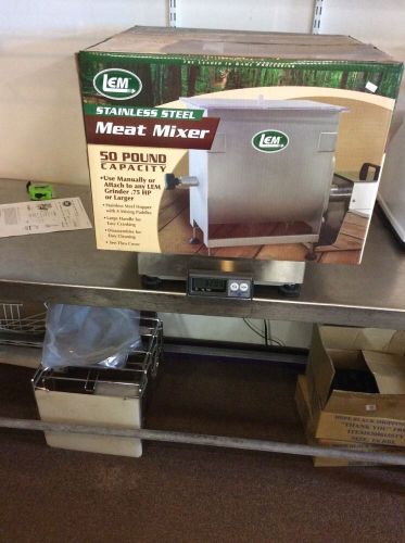 Lem Stainless Steel Meat Mixer 50 Lb Capacity New In Box