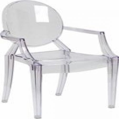 Flash Furniture FH-124-APC-CLR-GG Ghost Chair with Arms in Transparent Crystal