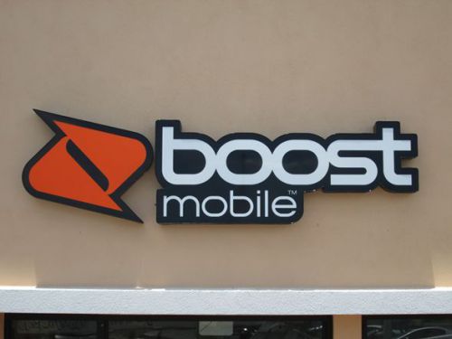 BOOST MOBILE &amp; LOGO  23 x 79&#034; LED Fanchise Standard Outdoor Sign