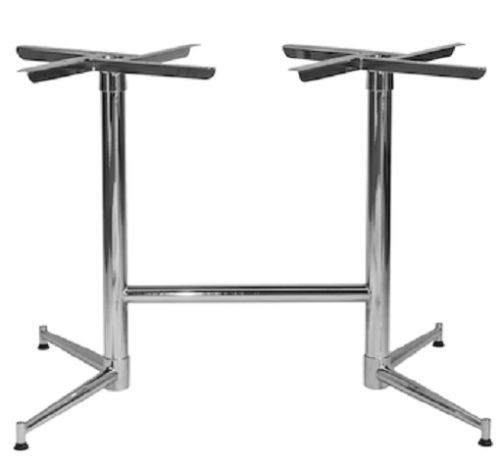 Topaz Restaurant Table Bases Chrome and Black Steel