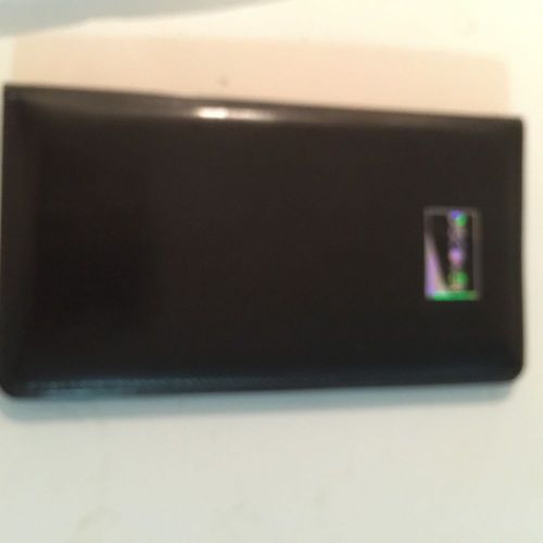 Black Guest Check Waiter Credit Card Holder Cash Folder restaurant with pocket