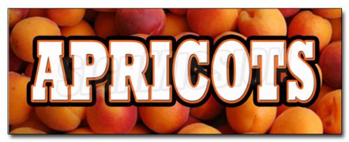 24&#034; APRICOTS DECAL sticker fresh orchard produce just picked sweet ripe