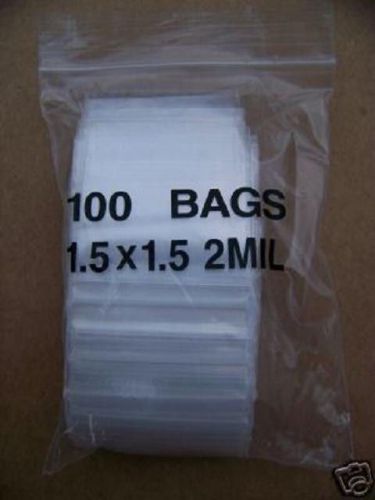 PLASTIC BAG 1.5X1.5 zip lock clear small item poly 100