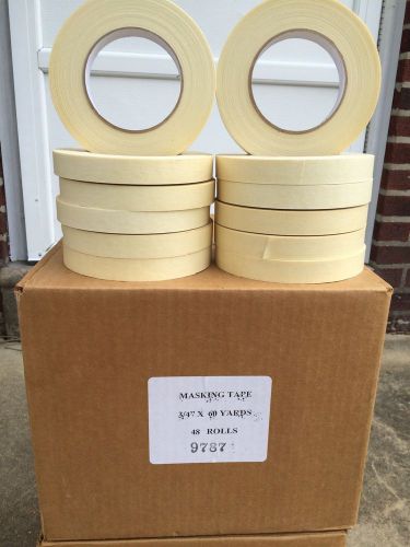 GENERAL PURPOSE MASKING TAPE 3/4&#034; X 60 YARDS. QUALITY BEIGE 48 ROLLS