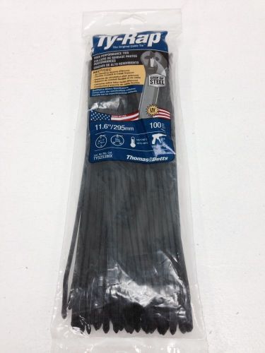 Thomas &amp; Betts Ty-Rap High Performance Ties TY5253MX 11.6&#034; Black 100 Pk NEW!