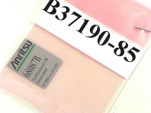 Anritsu B37190-85 68087B Model Label