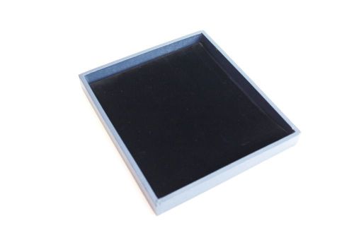 Jewelry Display Insert Pad Black Velvet &amp; Blue Tray 8 X 7