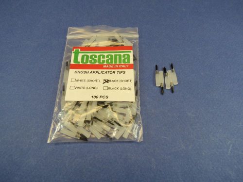 Dental Brush Applicators Tips Black Short Bag /100 TOSCANA Original