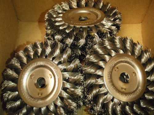 One Dozen (12): OSBORN  3&#034; KNOT WIRE WHEEL BRUSH # 26927