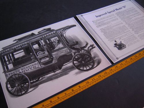 Antique cretors popcorn wagon 2 print set - improved special model &#034;d&#034; for sale