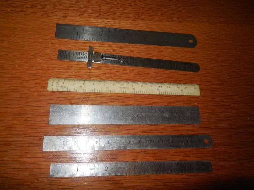 6 quantity 6&#034; rules Lufkin, Starrett, Simplified, Accurate Bushing, Lignes