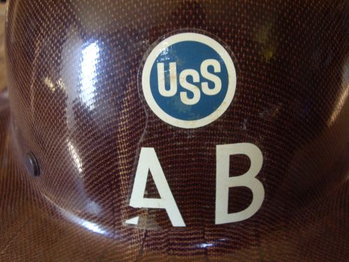 AMERICAN BRIDGE COMPANY FULL BRIM HARD HAT FIBERGLASS UNITED STATE STEEL MSA