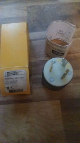 Hubbell NIB HBL2611 Insulgrip twist lock plug 2 pole 3 wire 30A 125V Nema L5 30P