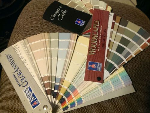 Lot 3 Sherwin Williams Paint Fan Decks Color Wheels Interior Exterior Woodscapes