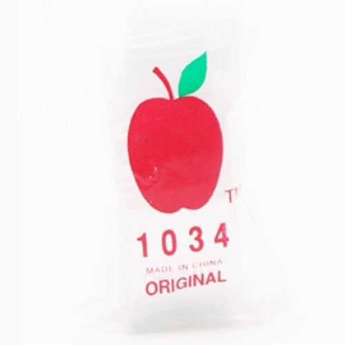 1000 Ziplock Bags Apple Tiny Mini Baggies Zip lock Storage Jewelry Bag 10 X 34