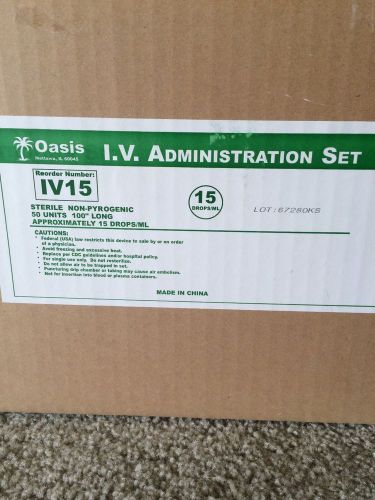 Oasis IV Administration Set IV 15 (no needle) lot of 60