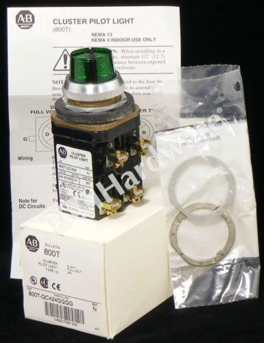 New Allen Bradley 800T-QC424GGGG /N 30.5 mm Cluster Pilot Light 24V AC/DC Qty