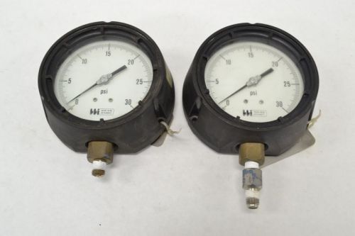 LOT 2 WEISS INSTRUMENT PRESSURE GAUGE 1/4IN NPT 0-30PSI 4-1/2IN FACE B250195