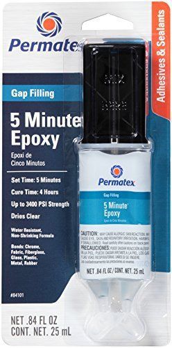 Permatex 5 minute gap filling epoxy #84101 3400 psi strength dries clear for sale
