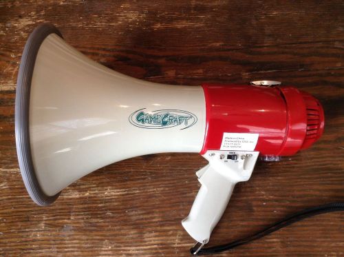 GameCraft 1000&#039; Professional Megaphone 51w with Siren Working w/ New Batteries