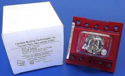 NEW Siemens U-S17S Cerberus Pyrotronics Strobe 15/75 Cd 500-696462 / Avail QTY