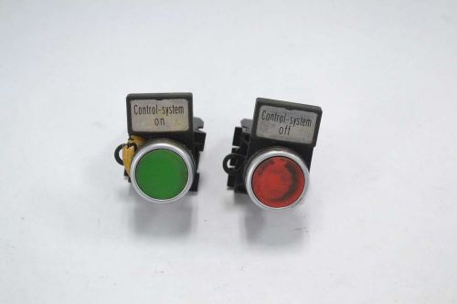 LOT 2 MOELLER EK10 EK01 RED GREEN PUSHBUTTON SWITCH 10A AMP 600V-AC B355814