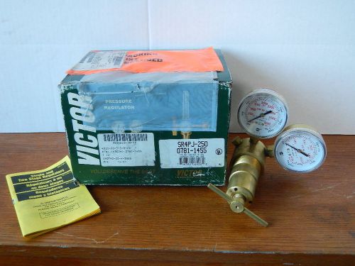 VICTOR SR4PJ-250 PRESSURE REGULATOR MAX INLET 6000 PSIG AIR OXY CO2 N20 INERT