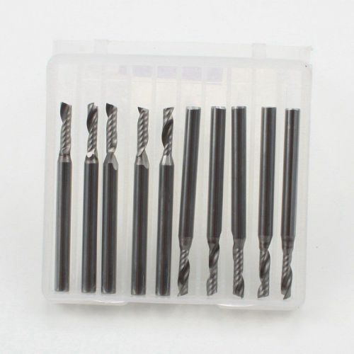 10pcs solid wood cnc carbide single flute spiral bit 3.175x2.5x10mm for sale