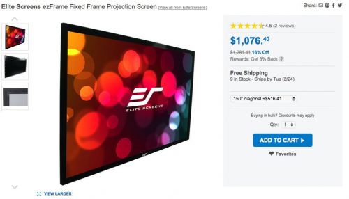 Elite Screen EZScreen Projector Screen