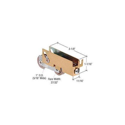 1-1/4&#034; Steel Ball Bearing Sliding Glass Door Roller w/ 11/16&#034; Wide Housing D1985