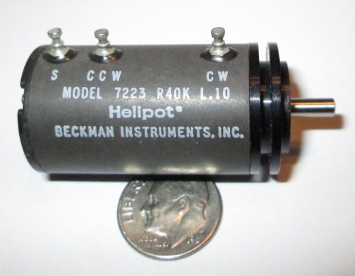 BECKMAN / HELIPOT PRECISION POTENTIOMETER 40K OHM 10-TURNS SERVO MOUNT  NOS