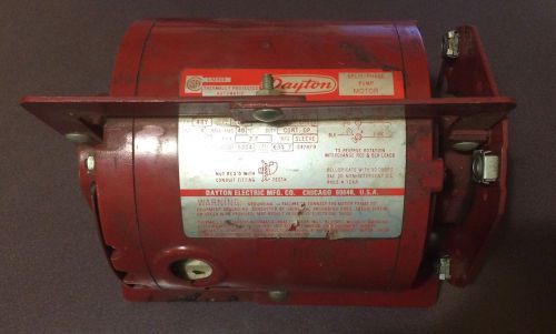 Real Nice 1/8HP Dayton Split Phase Pump Motor, 115v, 1725RPM, Runs Great