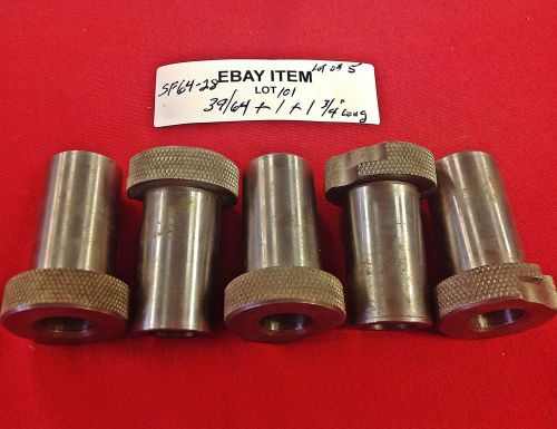 ACME SF-64-28 Slip-Fixed Renewable Drill Bushings 39/64 x 1 x 1-3/4&#034;  Lot of 5