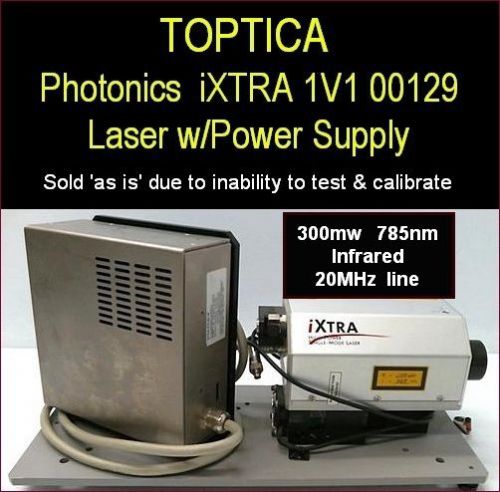 TOPTICA iXTRA - 300mw RAMAN - 20MHz Narrow Line - INFRARED RESEARCH LASER